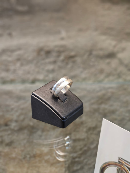 Double Band Sterling Silver Ring – Two Rings in One by Yossi Sagi