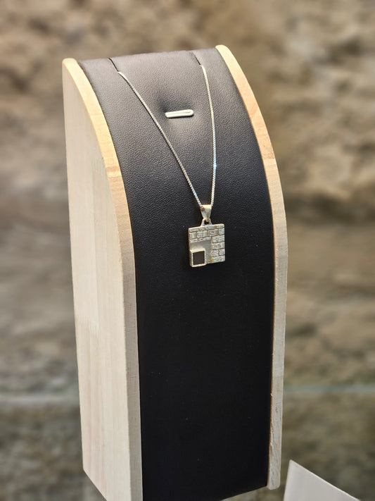 Tetragrammaton Pendant with Western Wall Stones & Nano Bible – Sterling Silver by Yossi Sagi