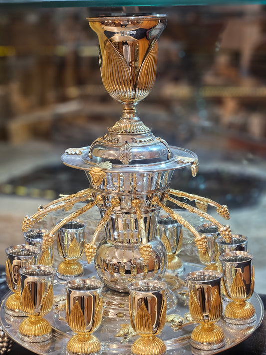 "Mozeg HaMelech” Sterling Silver & Gold-Plated Set – Sacred Judaica by Yossi Sagi