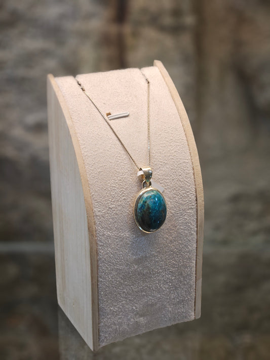 Eilat Stone Sterling Silver Pendant – Handmade by Yossi Sagi | Judaica from Jerusalem