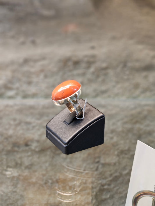 Sterling Silver Red Jasper Ring – Symbol of Strength & Vitality by Yossi Sagi