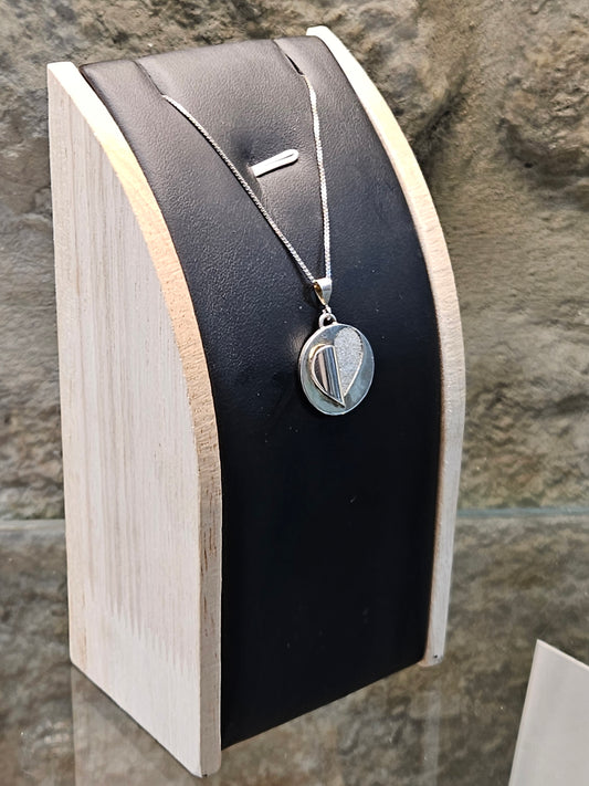 Open Heart Love Pendant in Sterling Silver – Handcrafted by Yossi Sagi