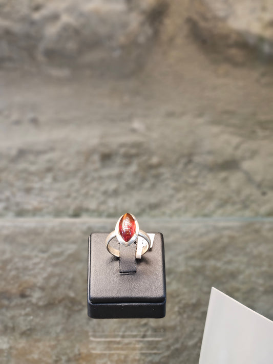 Sterling Silver Garnet Ring – Symbol of Passion & Protection by Yossi Sagi