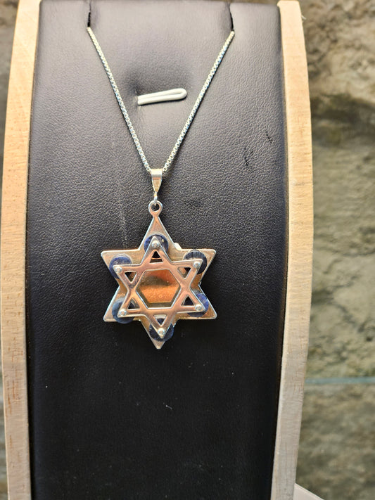 Floating Double Star of David Pendant – Spiritual Sterling Silver Jewelry by Yossi Sagi