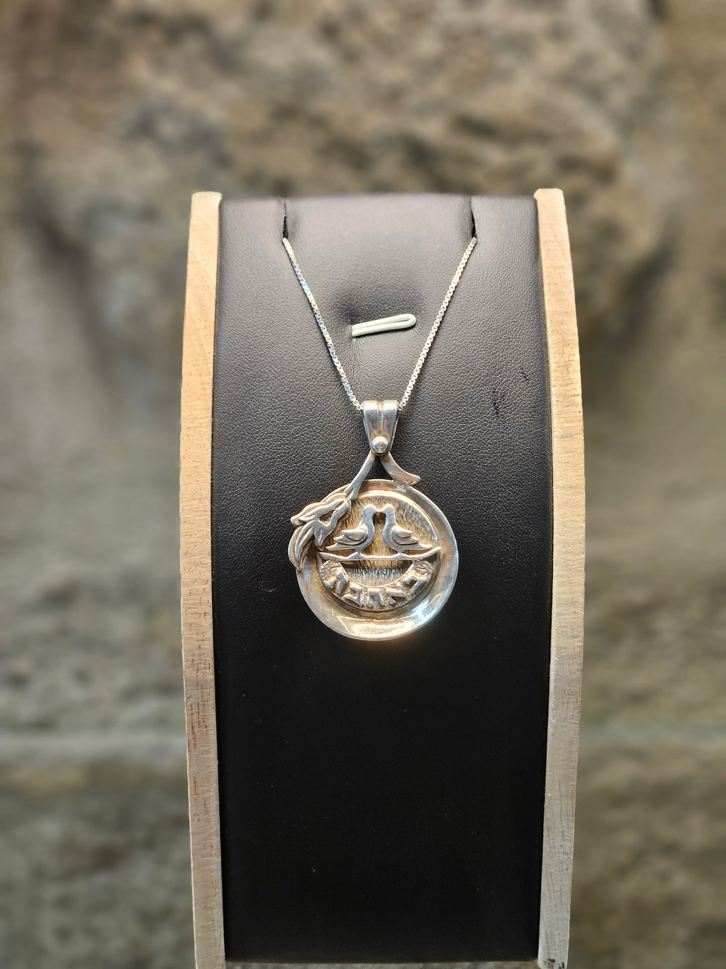 Sterling Silver Love Birds Pendant – Handcrafted by Yossi Sagi