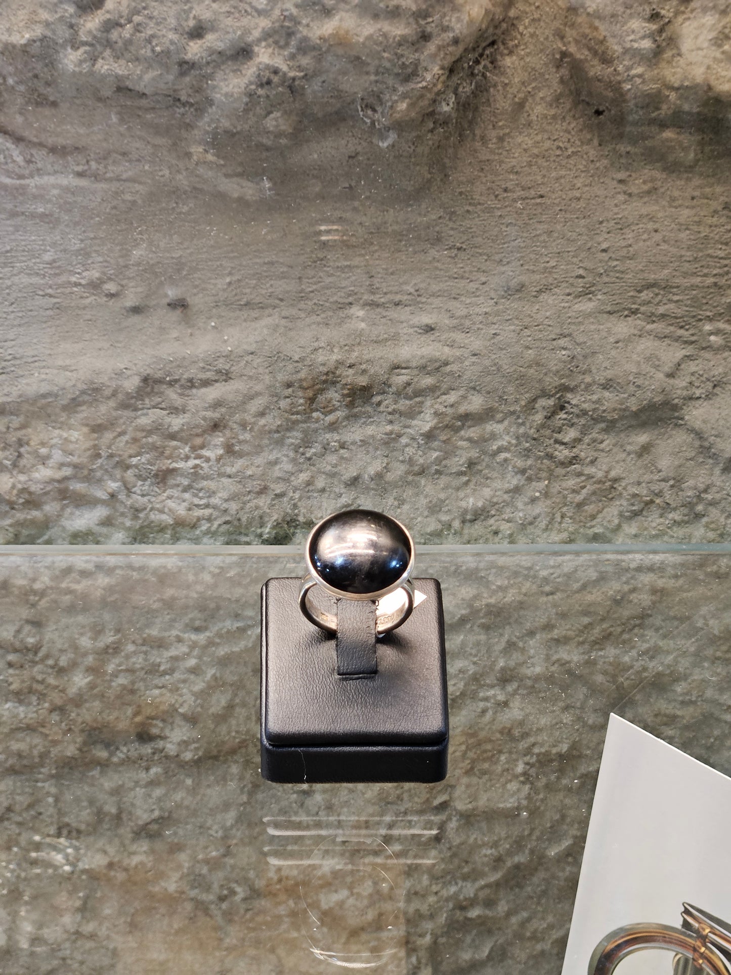 Sterling Silver Ring with Onyx Stone – Handcrafted by Yossi Sagi