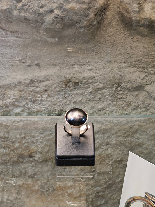 Sterling Silver Ring with Onyx Stone – Handcrafted by Yossi Sagi