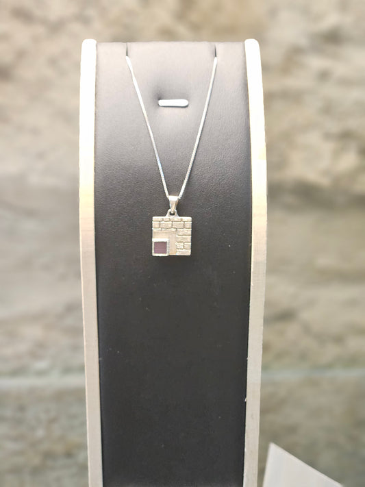 Tetragrammaton Pendant with Western Wall Stones & Nano Bible – Sterling Silver by Yossi Sagi