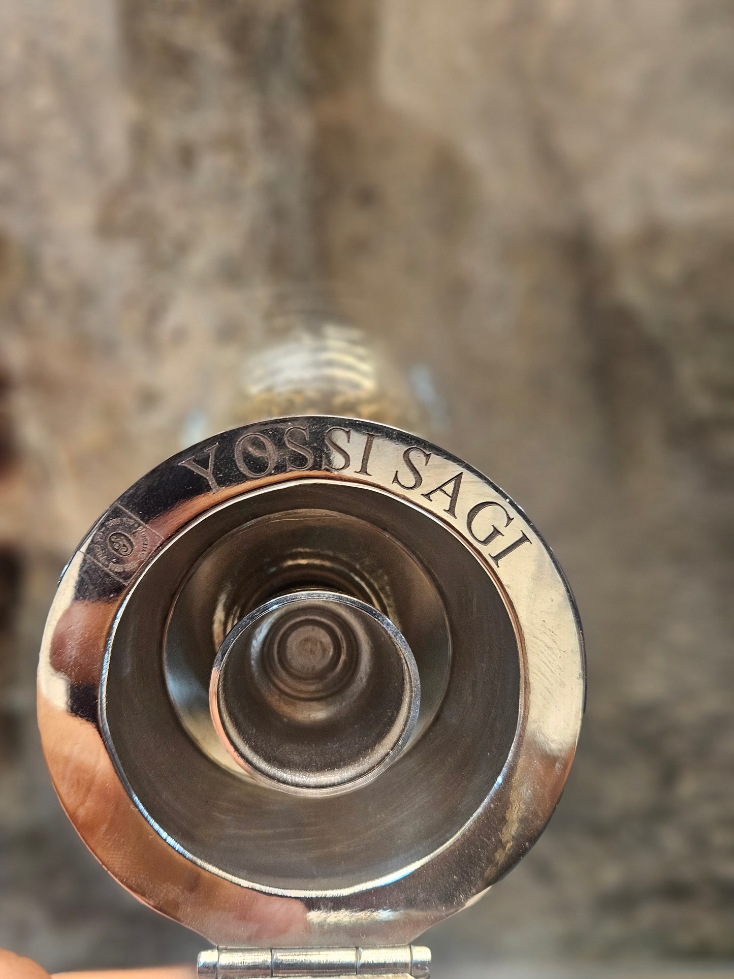 Sterling Silver Travel Candle Holders with Gold-Plated Details – Sacred Judaica by Yossi Sagi