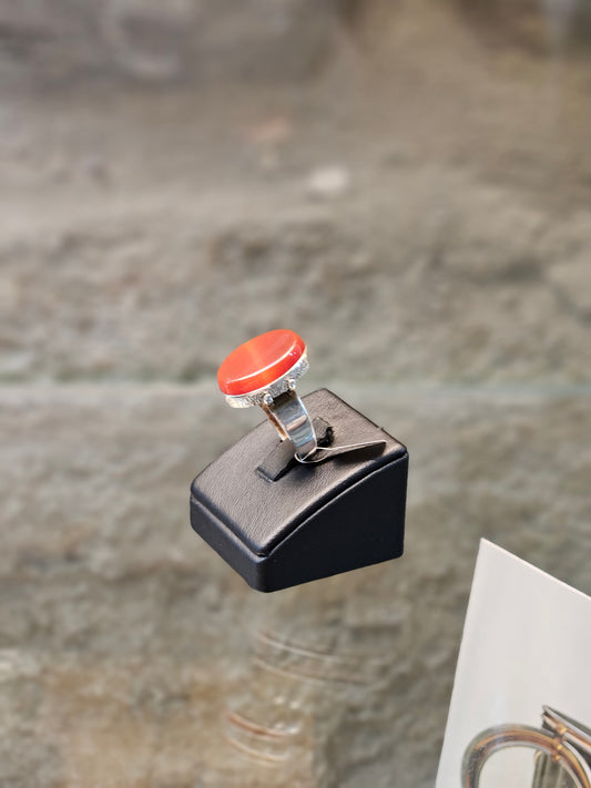 Sterling Silver Red Jasper Ring – Symbol of Strength & Vitality by Yossi Sagi