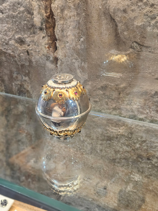 Sterling Silver Travel Candle Holders with Gold-Plated Details – Sacred Judaica by Yossi Sagi