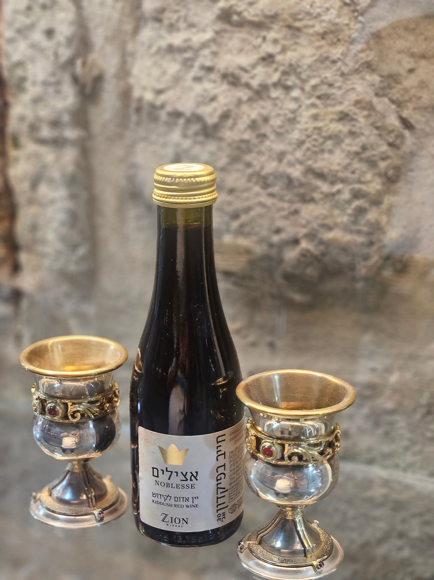 Sterling Silver Kiddush Cup with Gold-Plated Interior – Judaica for Shabbat & Holidays by Yossi Sagi