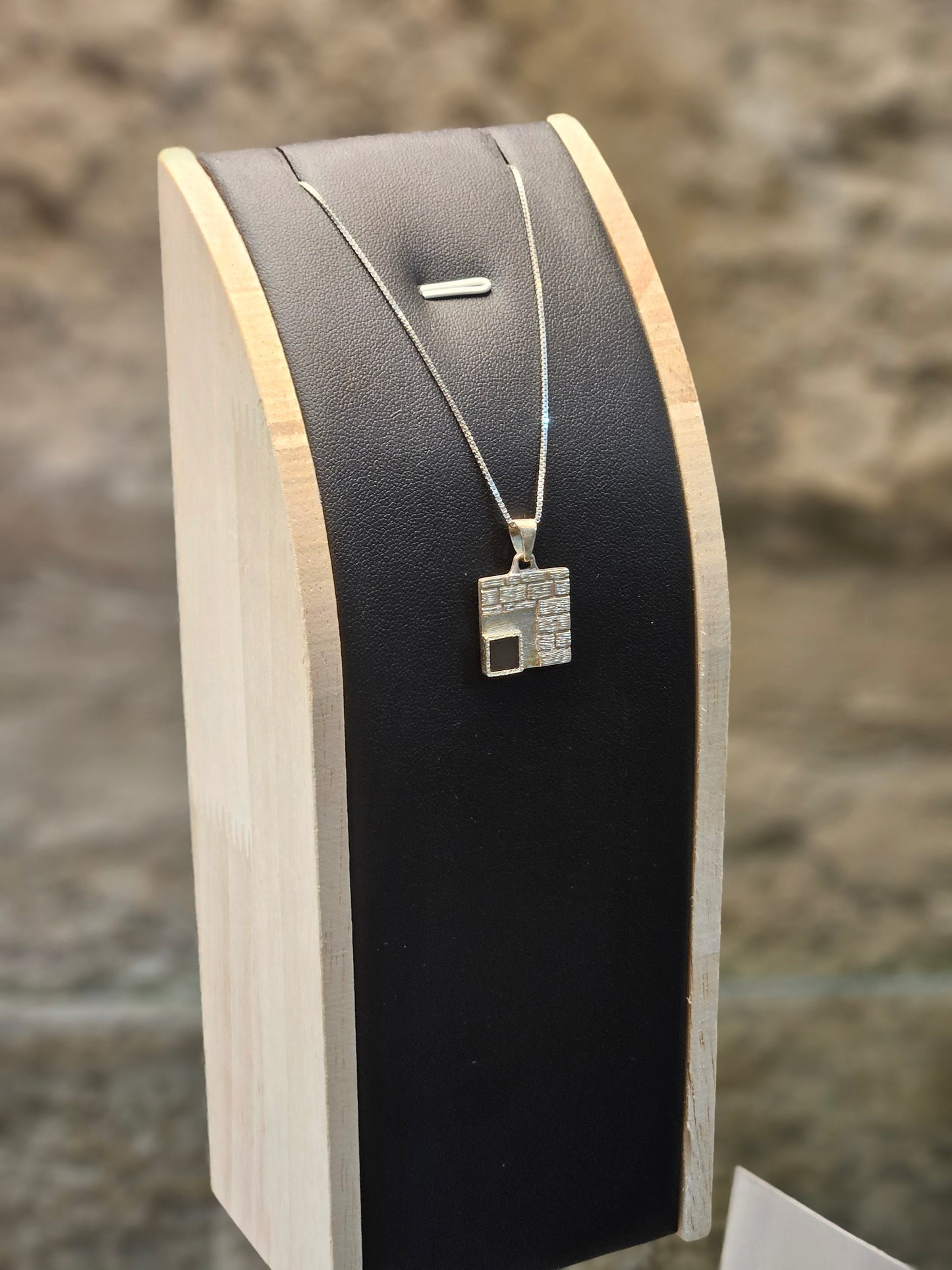 Tetragrammaton Pendant with Western Wall Stones & Nano Bible – Sterling Silver by Yossi Sagi