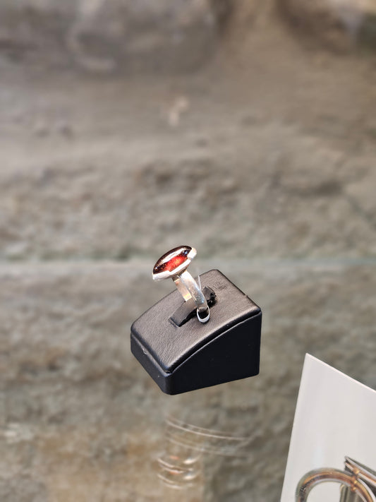 Sterling Silver Garnet Ring – Symbol of Passion & Protection by Yossi Sagi