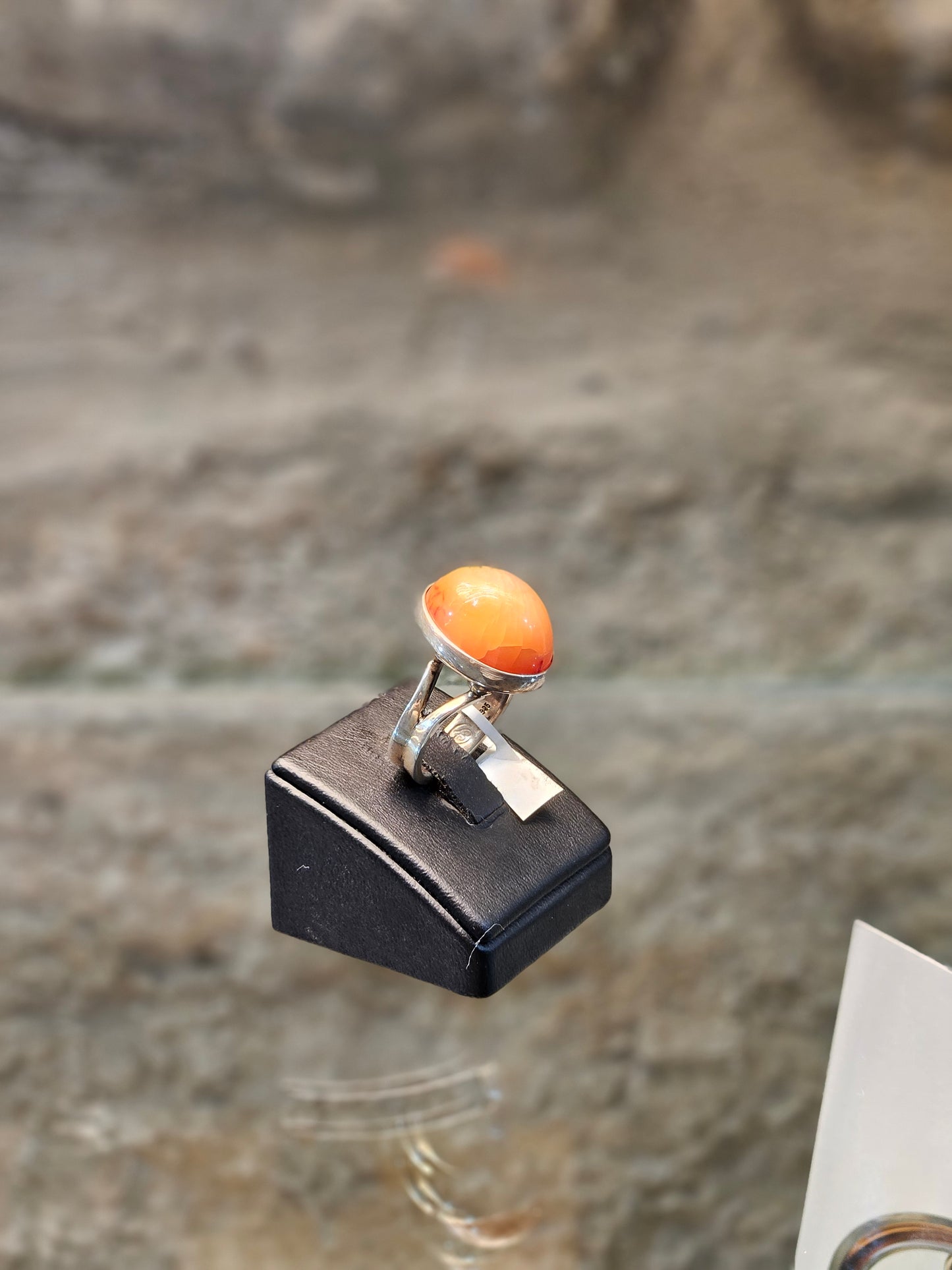 Sterling Silver Orange Aventurine Ring – Symbol of Creativity & Positivity by Yossi Sagi