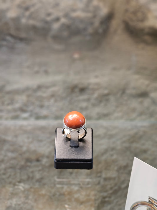 Sterling Silver Red Jasper Ring – Symbol of Strength & Vitality by Yossi Sagi