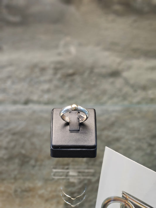 Sterling Silver Ring with 14K Gold Accent – by Yossi Sagi