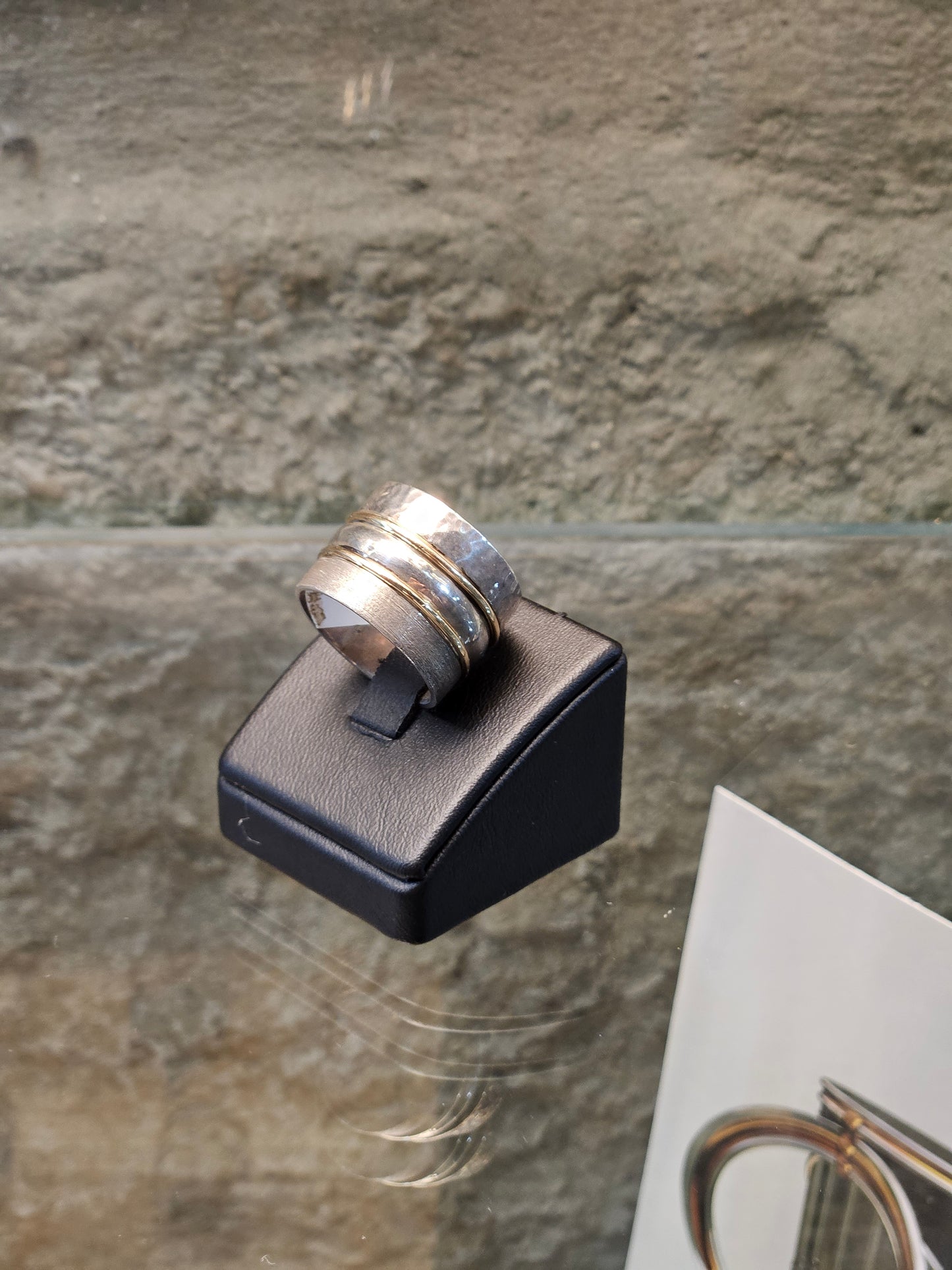 Sterling Silver & 14K Gold Harmony Ring – Handcrafted by Yossi Sagi