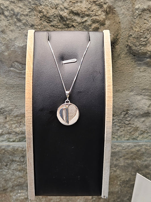 Open Heart Love Pendant in Sterling Silver – Handcrafted by Yossi Sagi