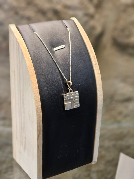 Tetragrammaton Pendant in Western Wall Style – Sterling Silver by Yossi Sagi
