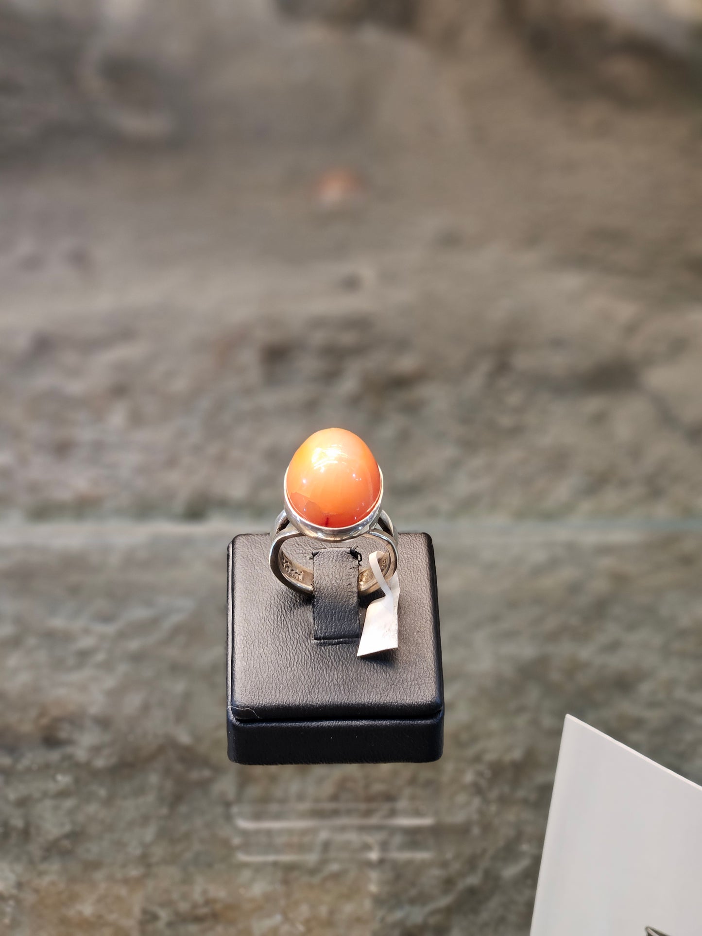 Sterling Silver Orange Aventurine Ring – Symbol of Creativity & Positivity by Yossi Sagi